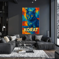 Korat Cat Art Poster