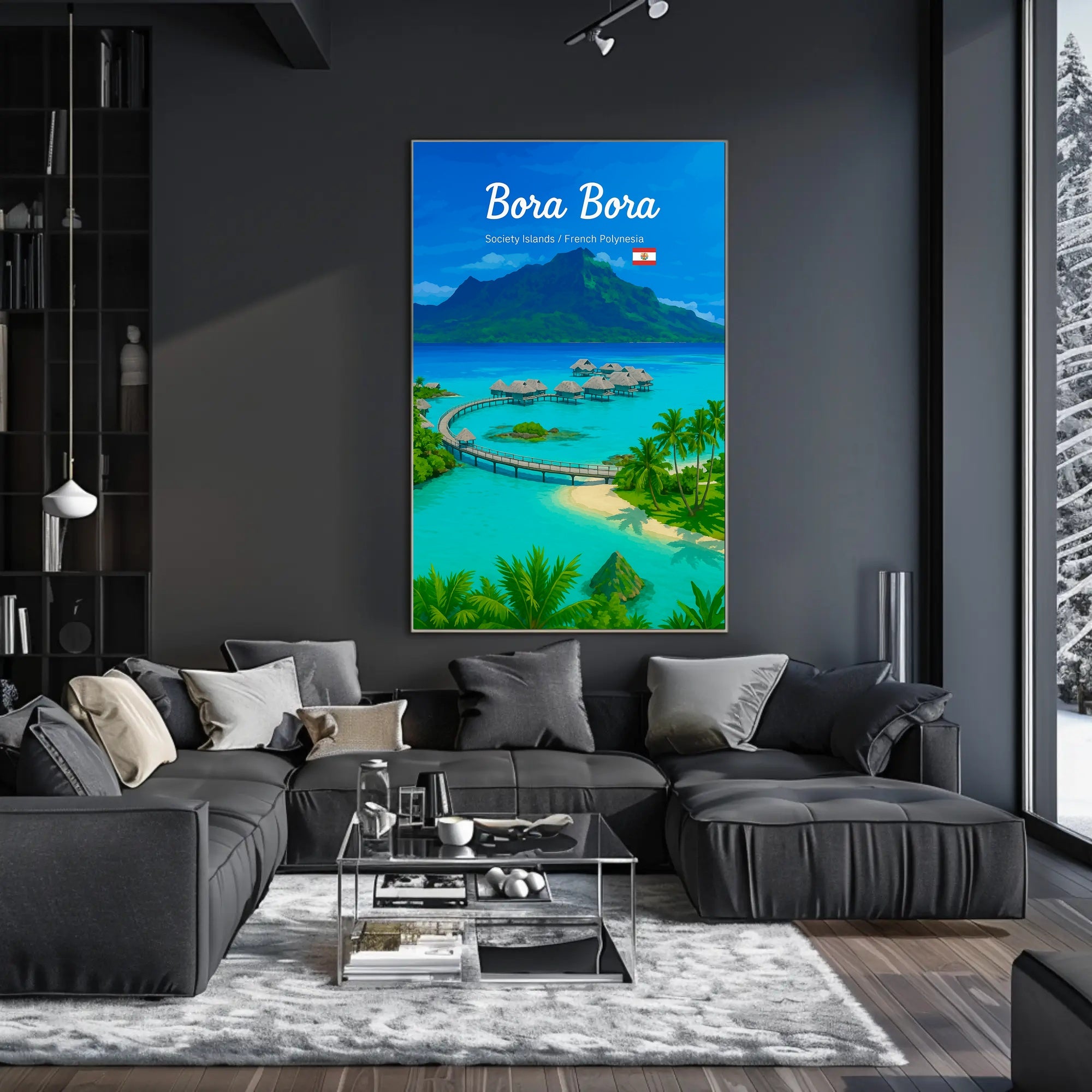 Breathtaking Bora Bora Travel Poster for Island Paradise Lovers PosterGoat