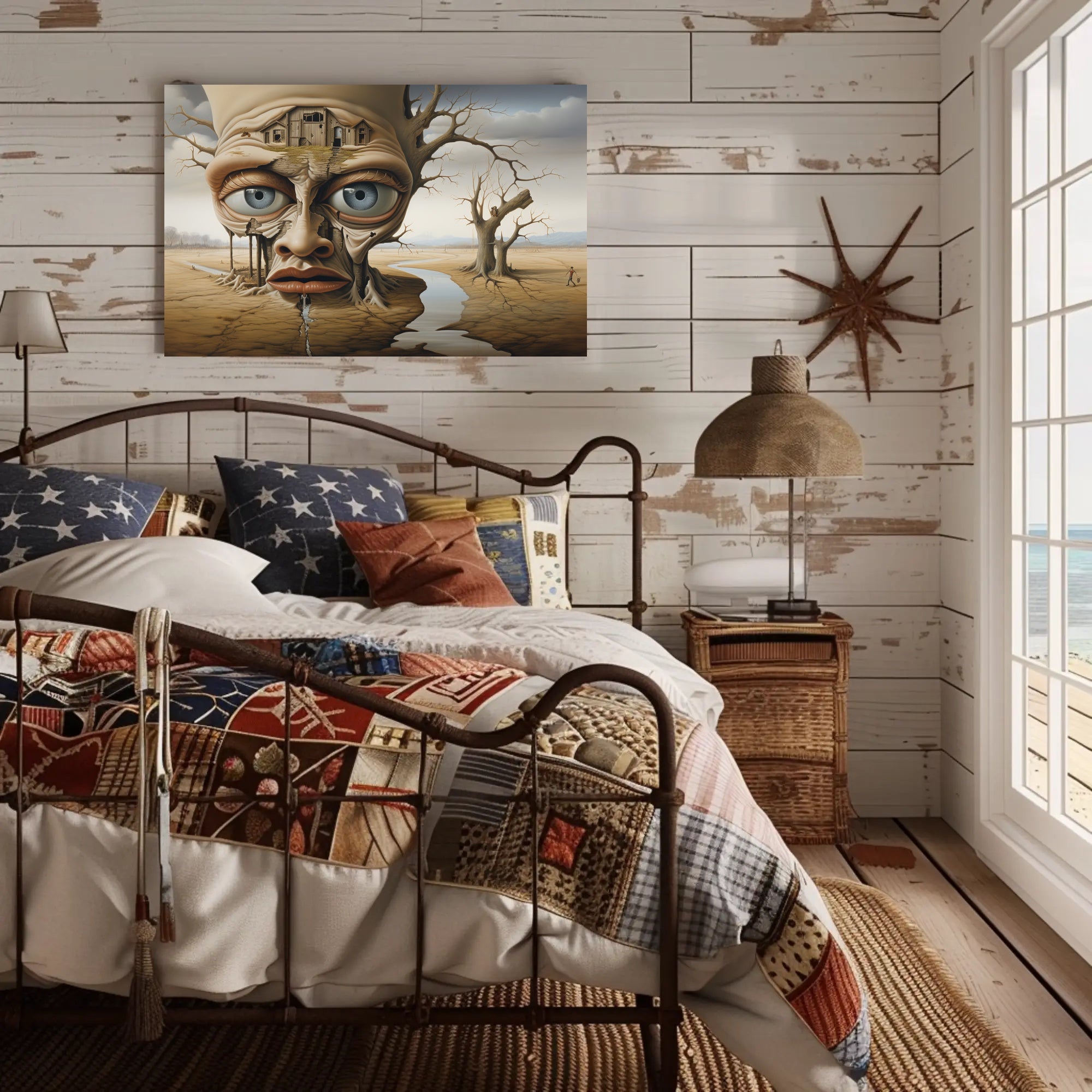 Tree-Face Surreal Landscape Fantasy or Mythology Poster