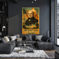 John Quincy Adams 6th President of the United States Layered Digital Collage Poster