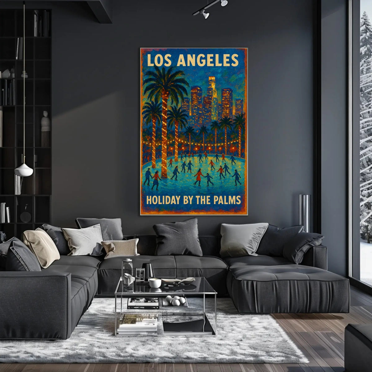 Los Angeles Holiday by the Palms Poster