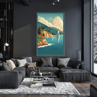Tranquil Coastal Lighthouse Poster