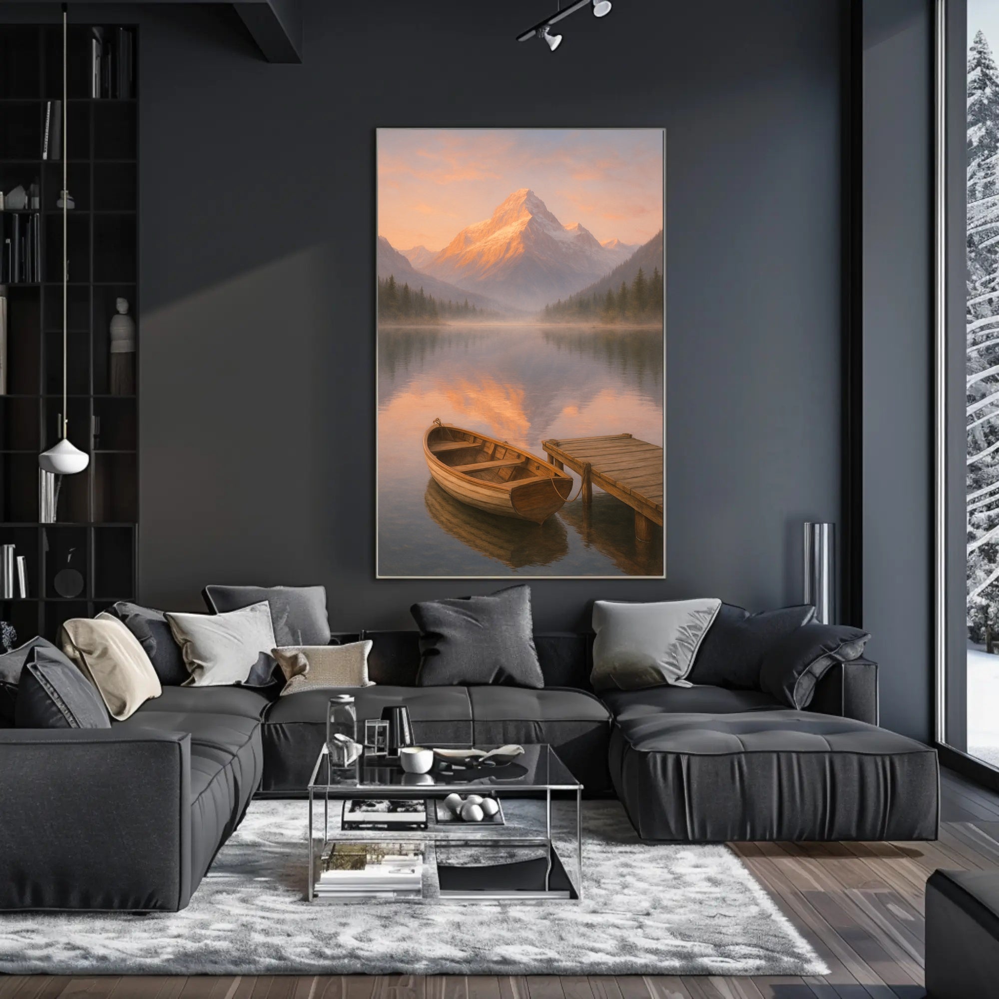 Tranquil Mountain Reflections Poster