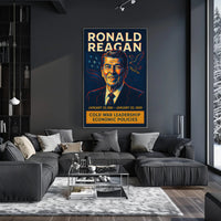 Ronald Reagan Cold War Leadership Poster