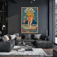 Donald Trump Patriotic Celebration Pop Art Poster