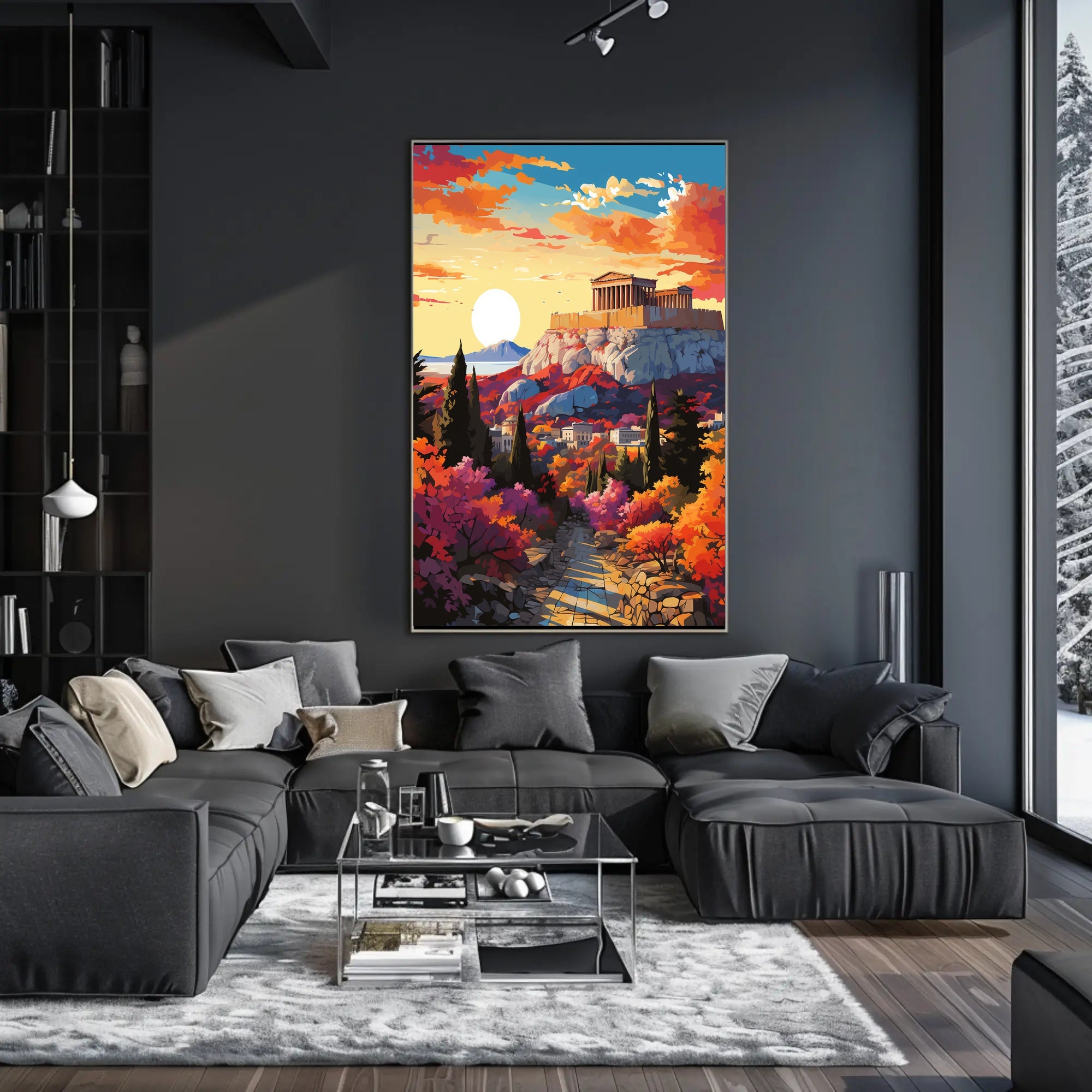 Parthenon Sunset Majesty Cultural or Heritage Poster