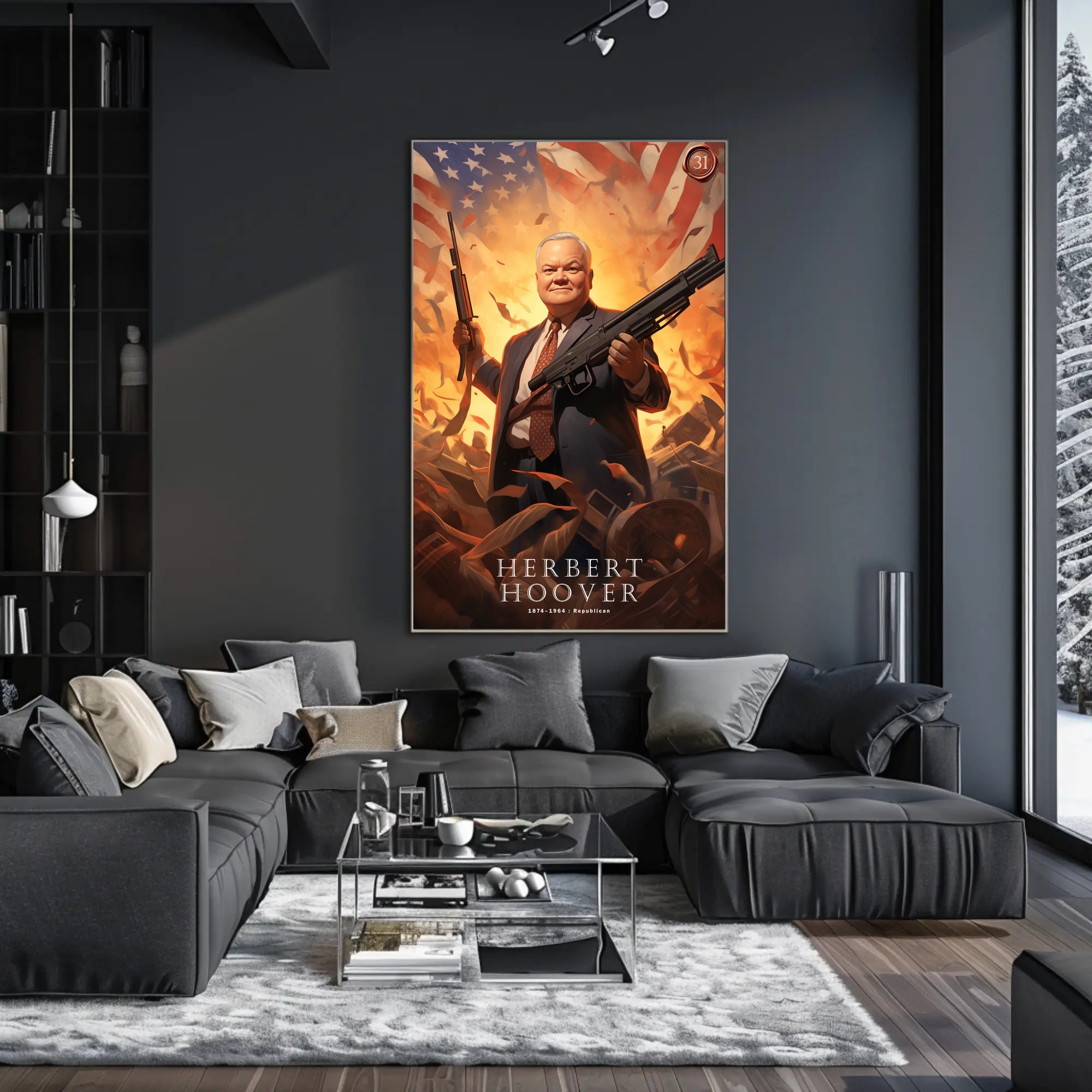 Dynamic Tribute to Herbert Hoover Poster