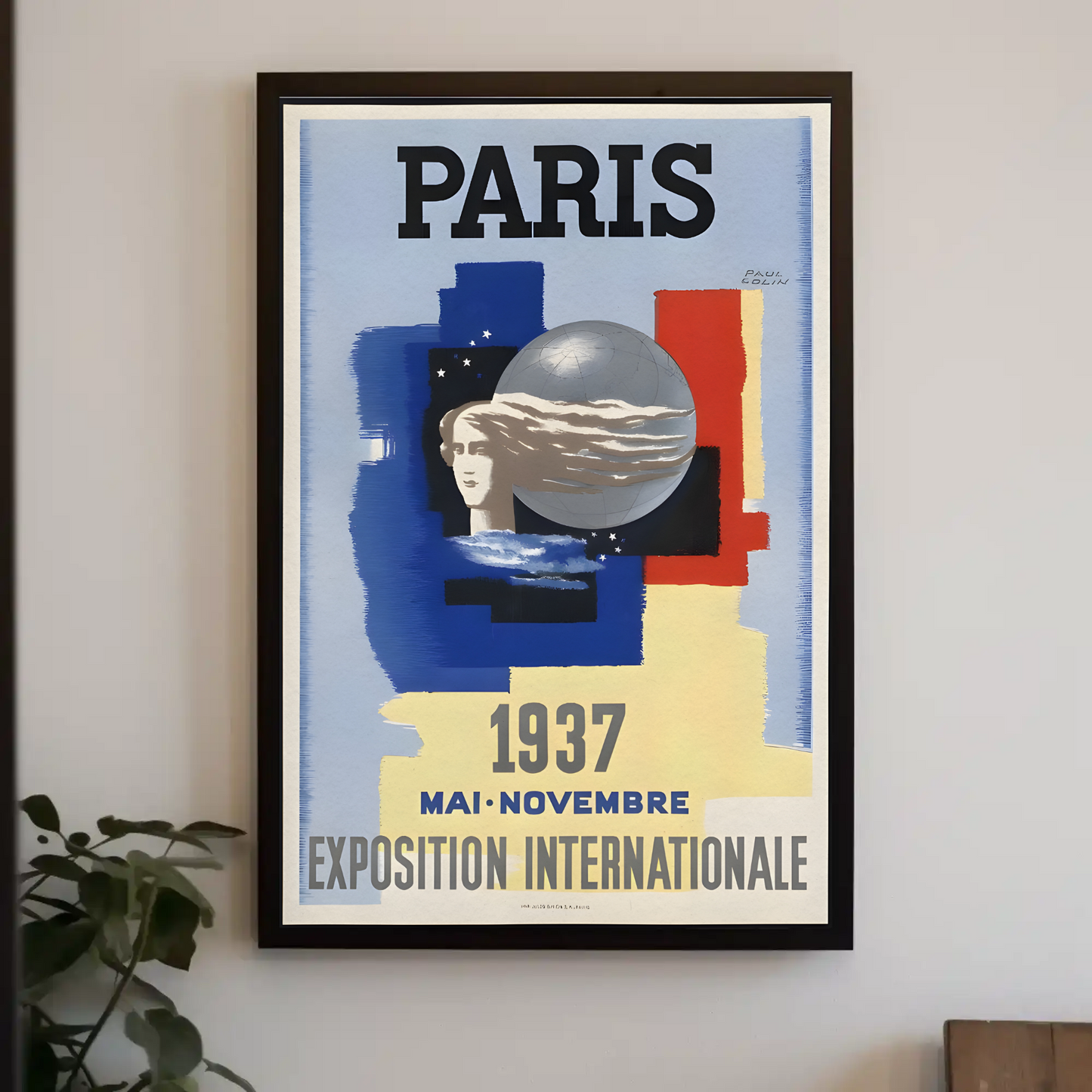 Paris 1937 Exposition International Vintage Travel Poster
