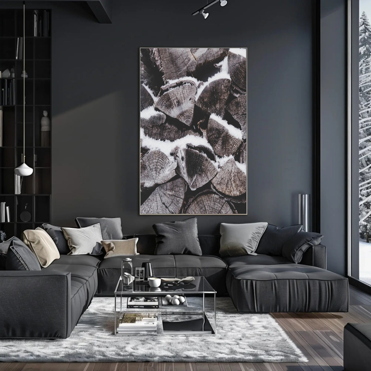 Rustic Winter Serenity Photorealistic Abstract or Artistic Poster