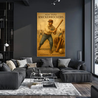 New York Knickerbockers Pioneers Poster Vintage Wall Art