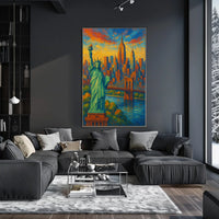 Statue of Liberty New York City Poster Modern Wall Art