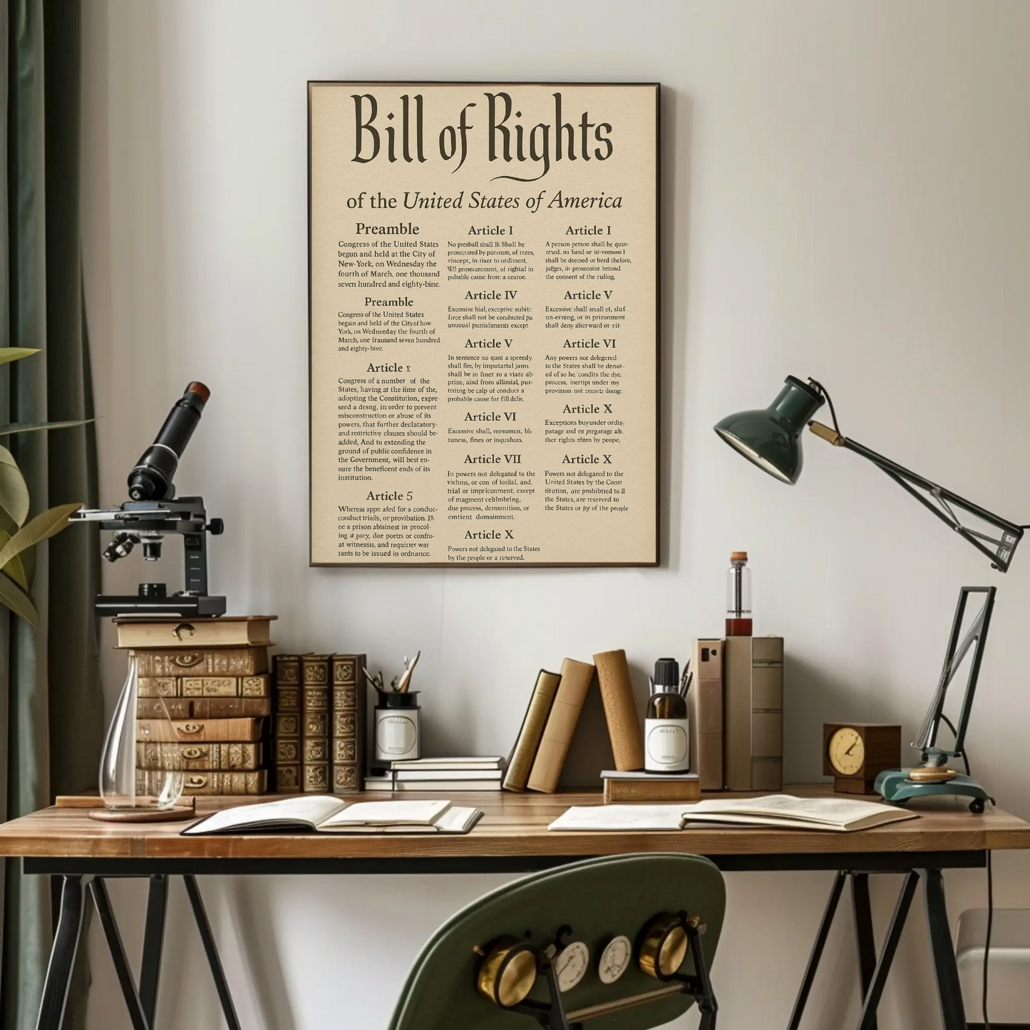 Bill Of Rights United States Poster