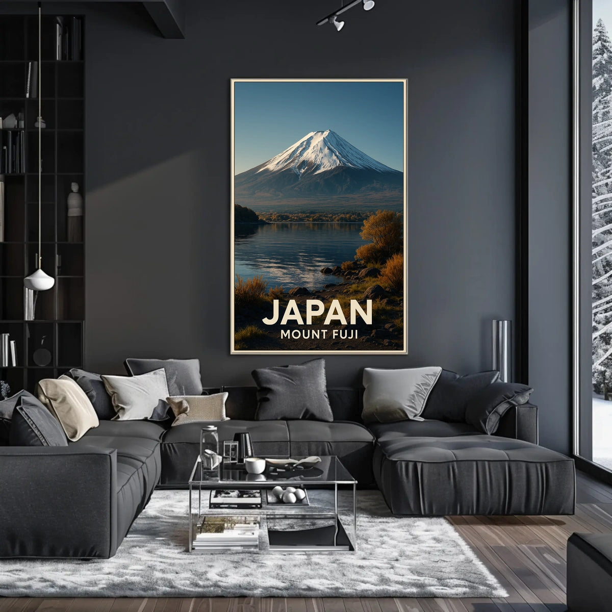 Mount Fuji Photorealism Scenic Traveler Poster