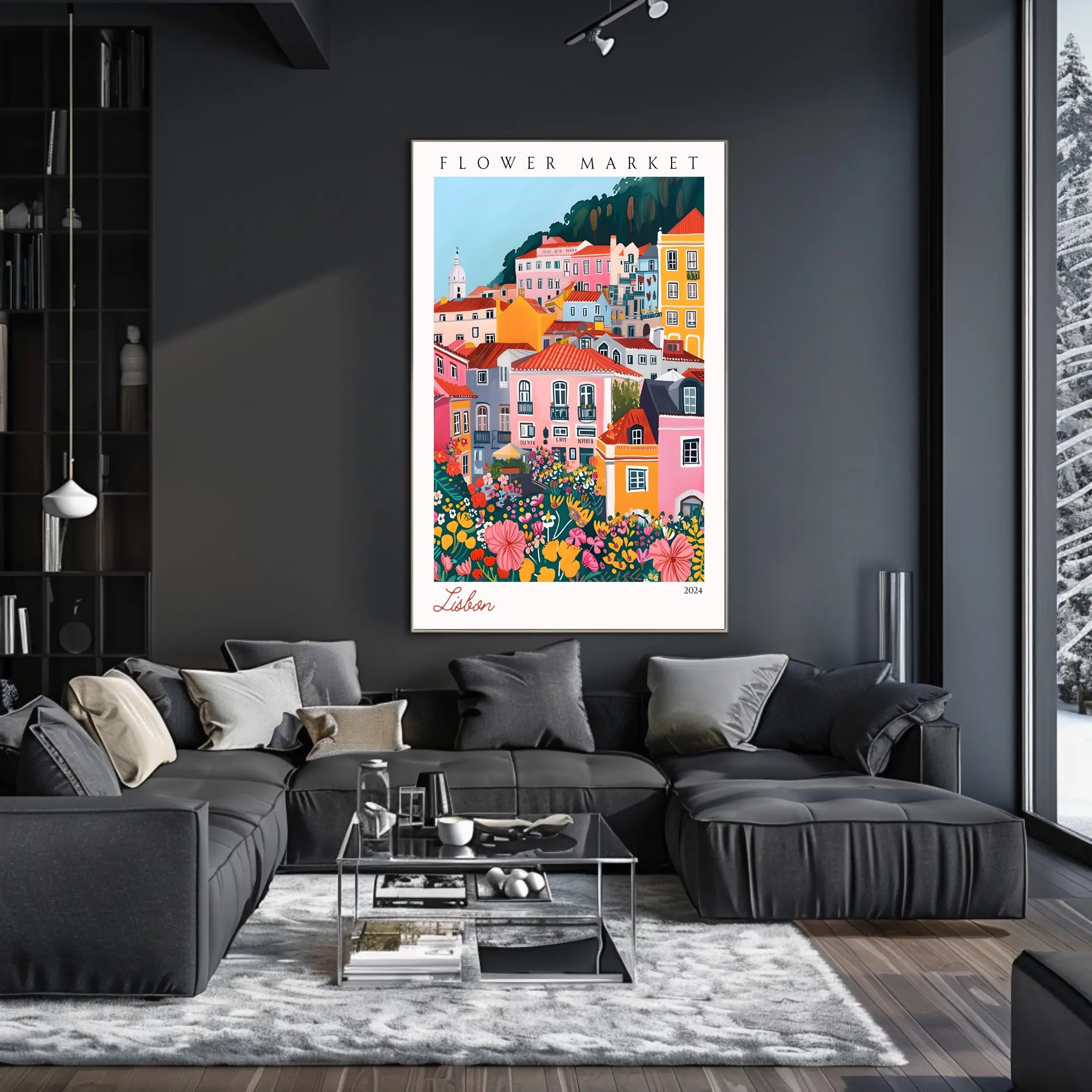 Lisbon Flower Market 2024 Poster PosterGoat