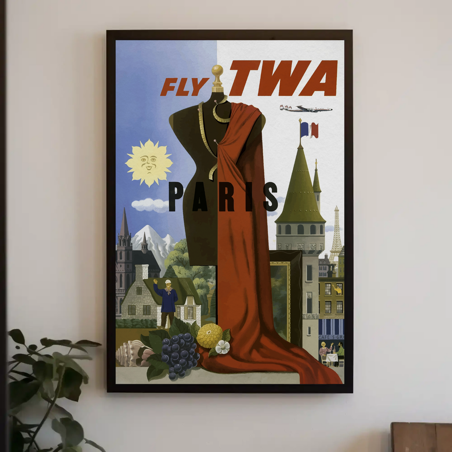 Fly TWA Paris Poster