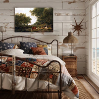 Idyllic European Countryside: Artistic Poster