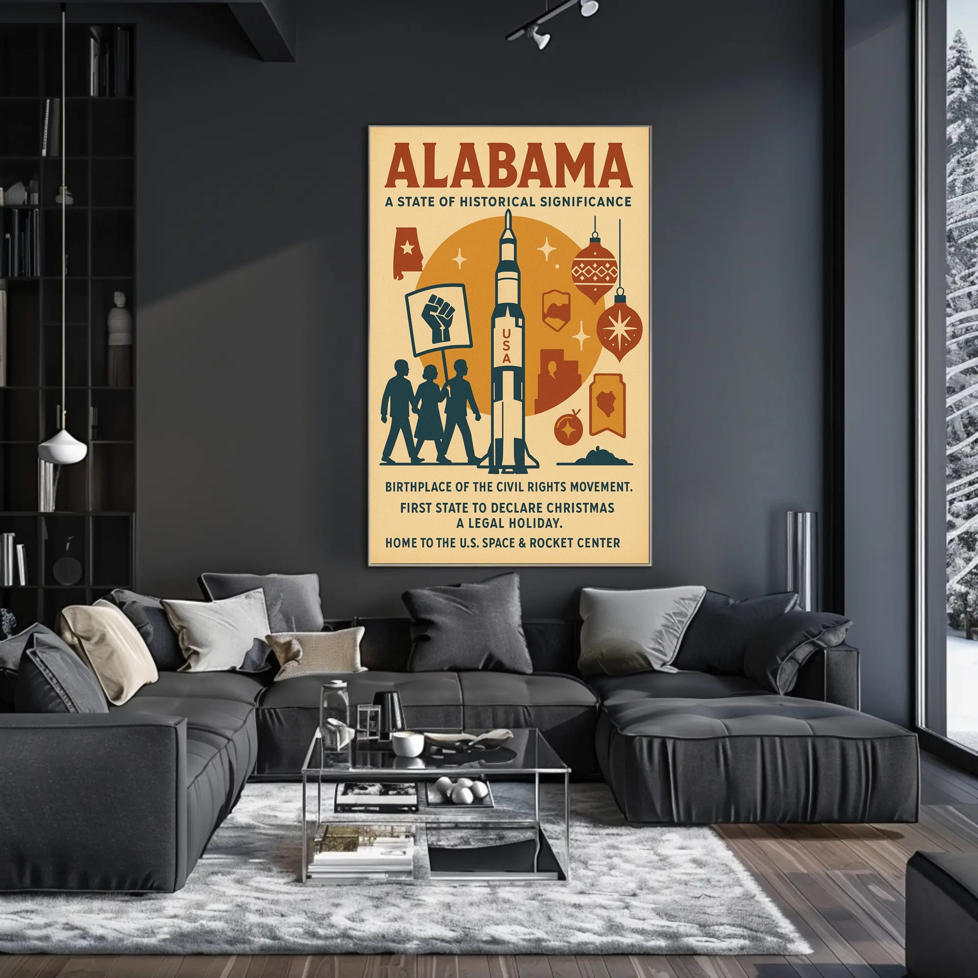 Alabama A State of Historical Significance Poster