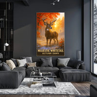 Majestic Whitetail Autumn Dawn Poster PosterGoat