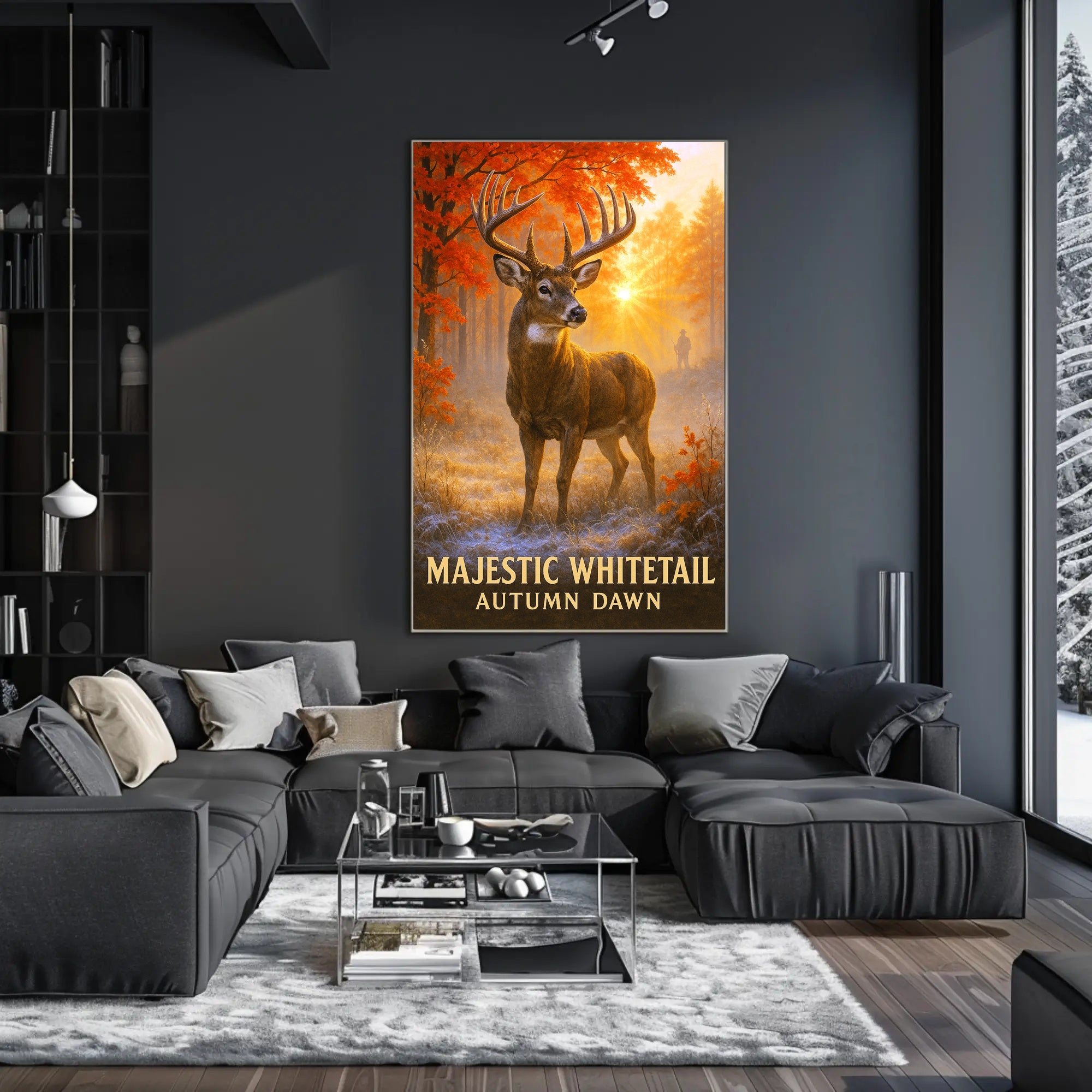 Majestic Whitetail Autumn Dawn Poster PosterGoat