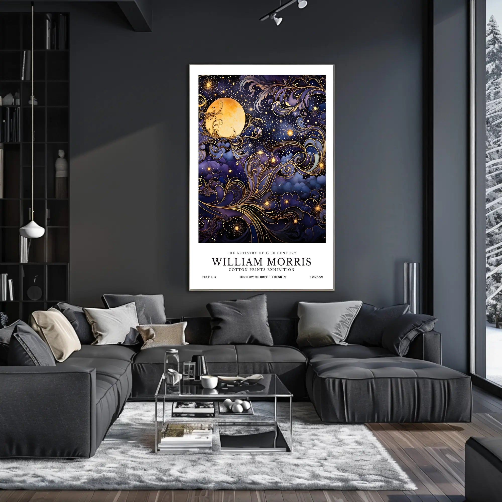 William Morris Cotton Prints Exhibition Poster