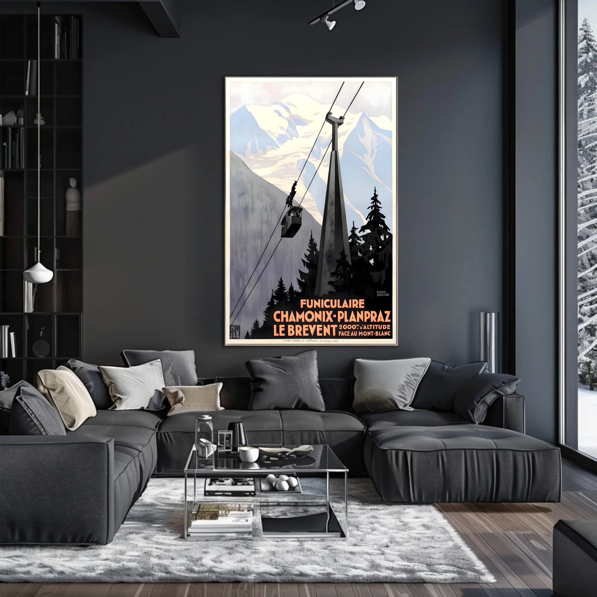 Chamonix Funicular Railway Adventure Vintage Travel Poster PosterGoat