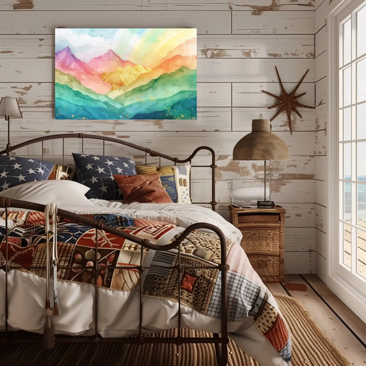 Vibrant Mountain Landscape Poster