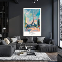 Brasília Illustrated Poster PosterGoat