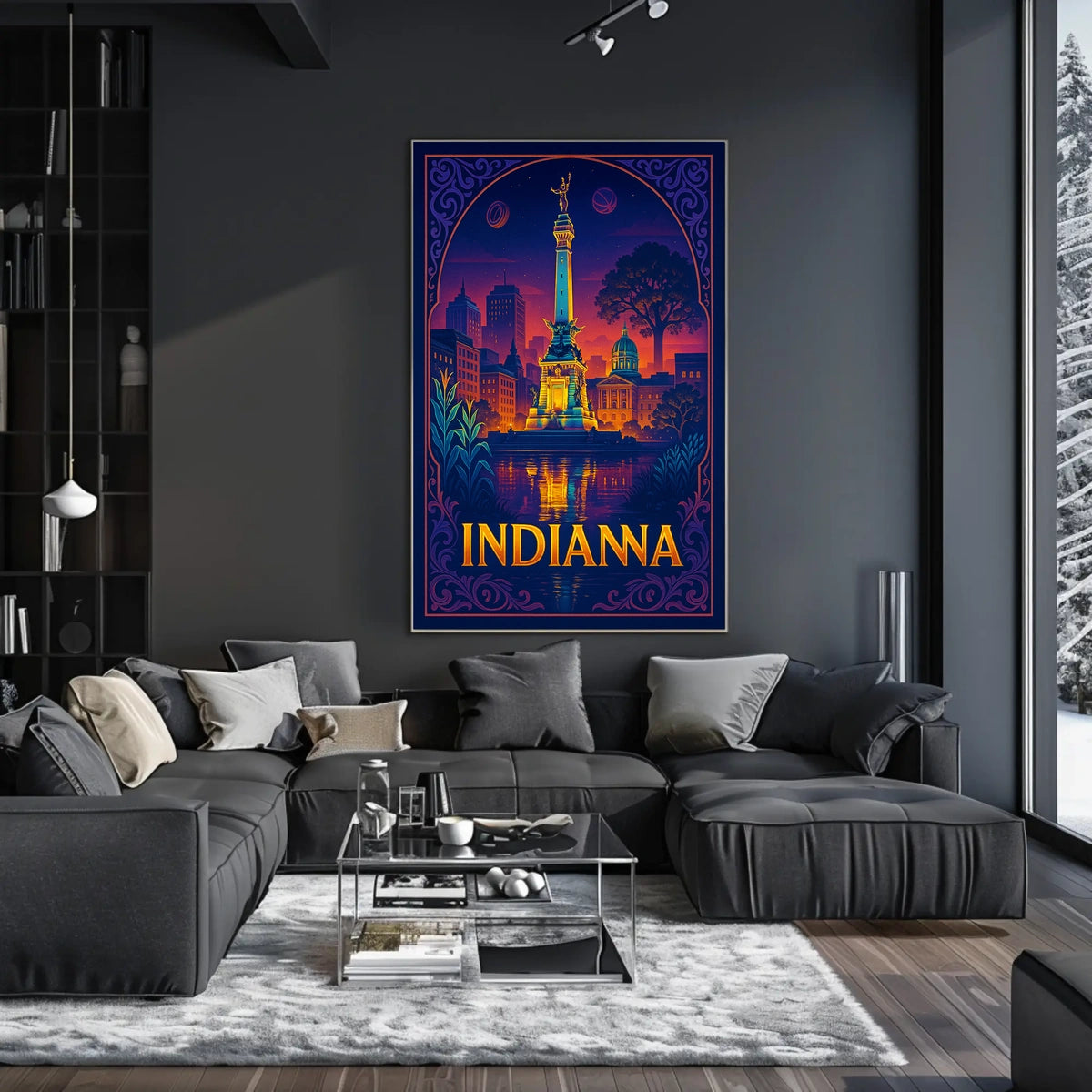 Indiana Nightscape Poster