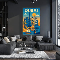 Discover Dubai Description Experience the vibrant blend of tradition Poster