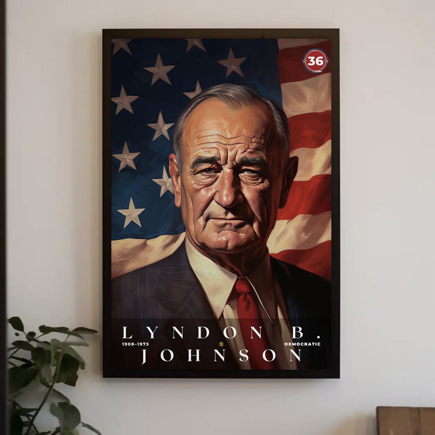 Lyndon Johnson 36th President Of The United States Portrait