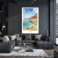 Sinai Serene Landscape Watercolor Travel Poster PosterGoat