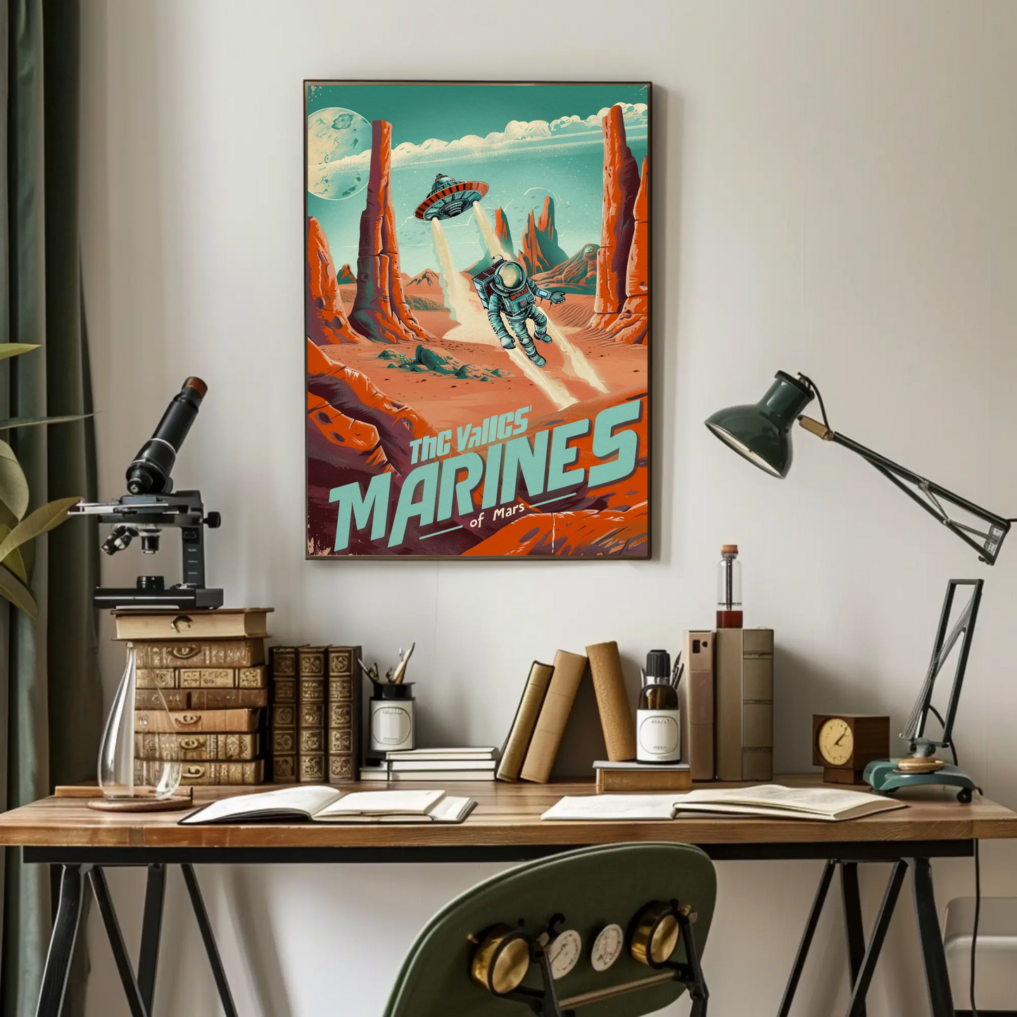 Mars Vintage Poster - Space Marines