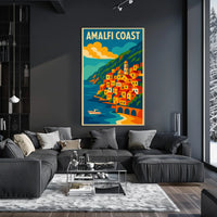 Amalfi Coast Travel Poster Museum Quality Art Print