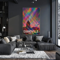 Evansville Indiana Scenic Travel Realism Poster