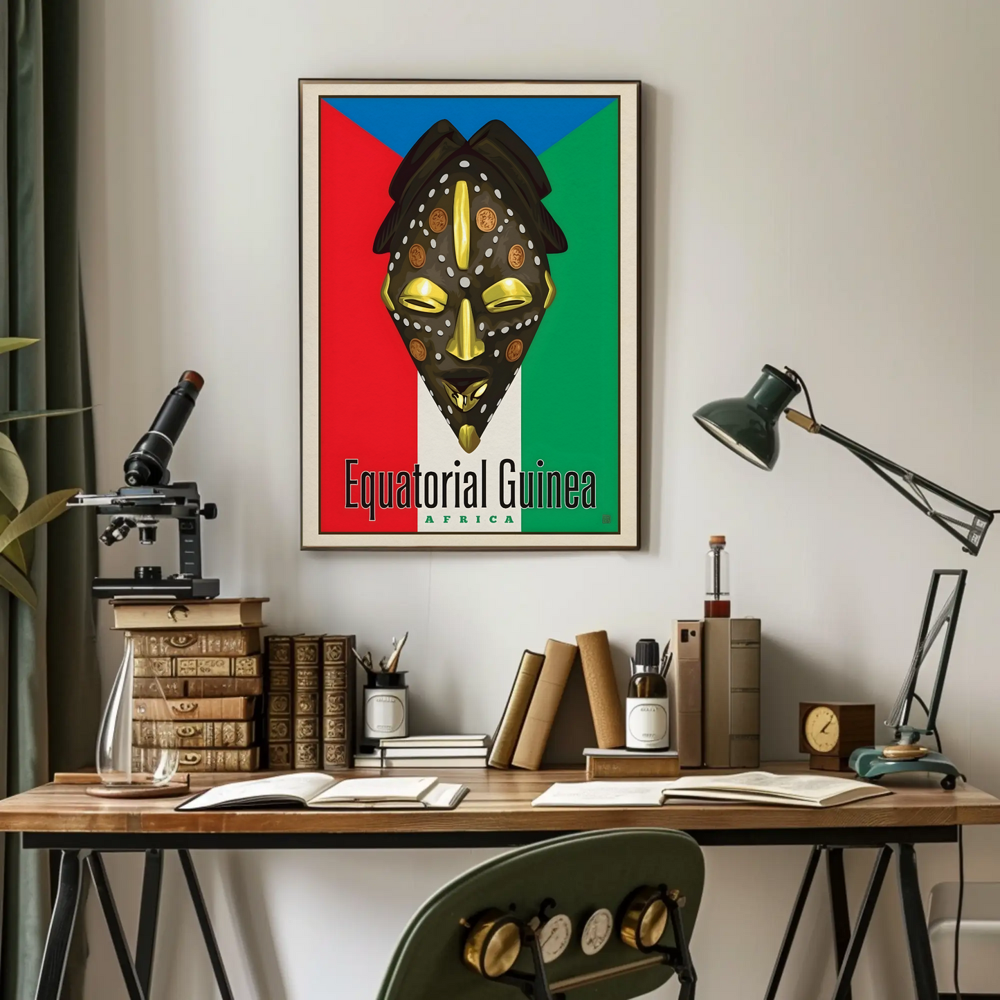 Vintage Poster Equatorial Guinea Africa