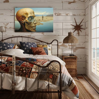 Surreal Desert Skull Fantasy Art Poster
