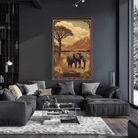 Majestic Savannah Elephant Poster