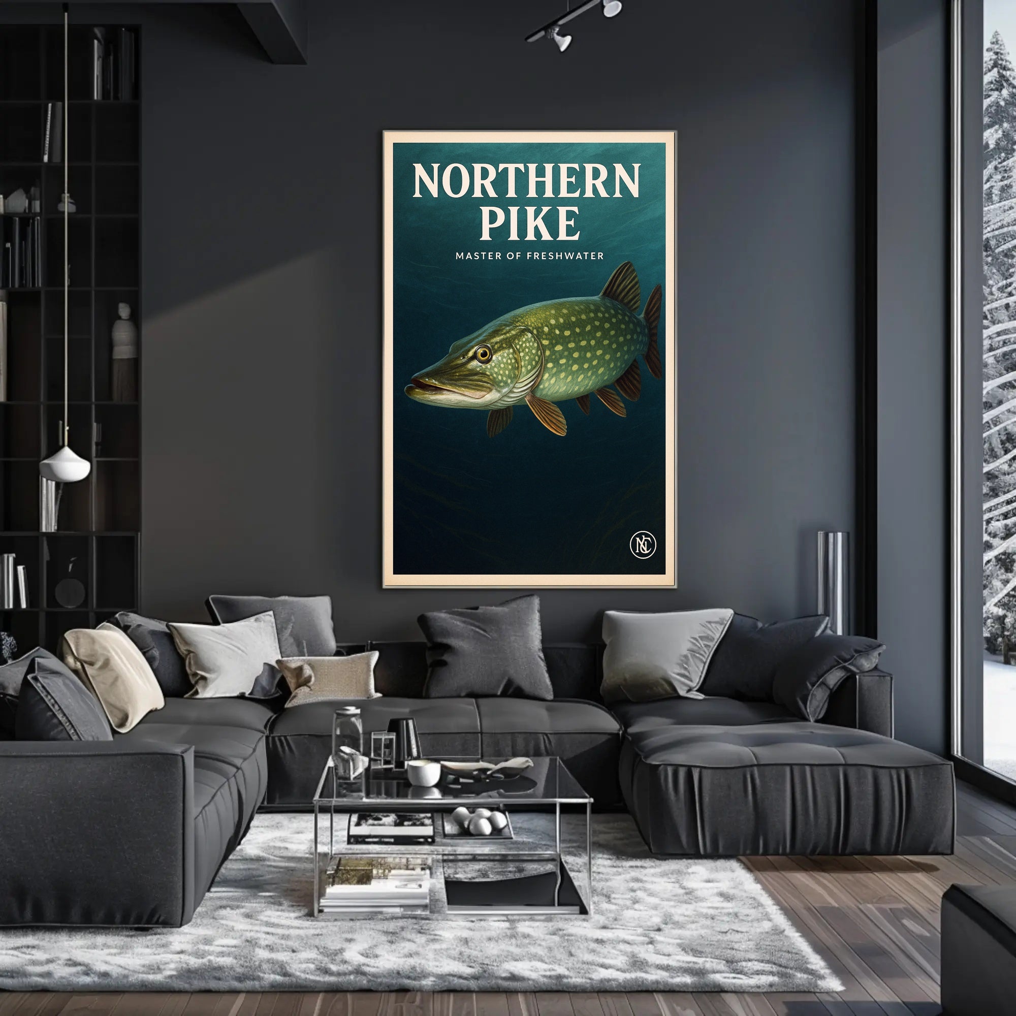 Northern Pike Master of Freshwater Poster PosterGoat