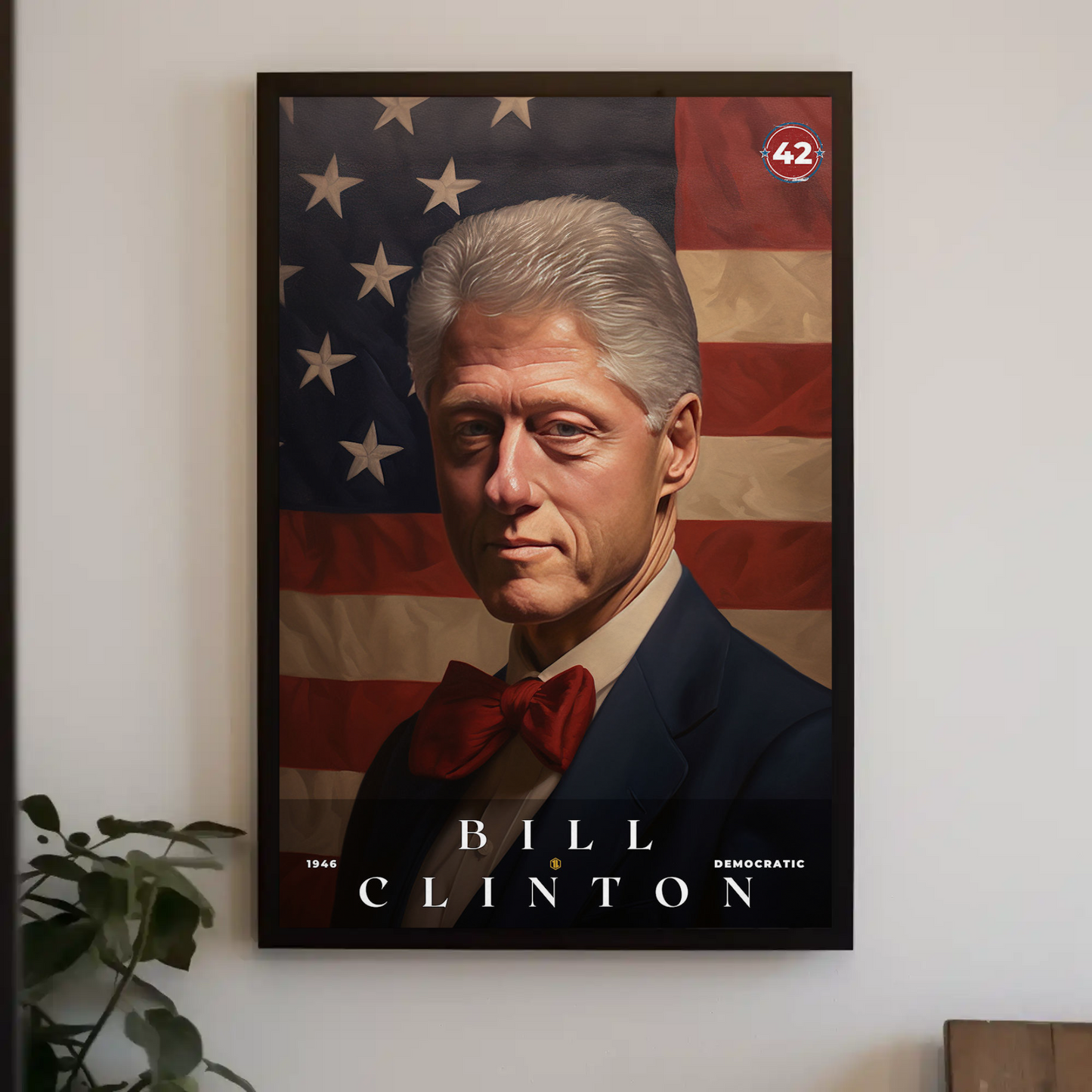 Bill Clinton 42nd President Of The United States Portrait