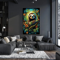 Enchanted Sloth In Nature Poster