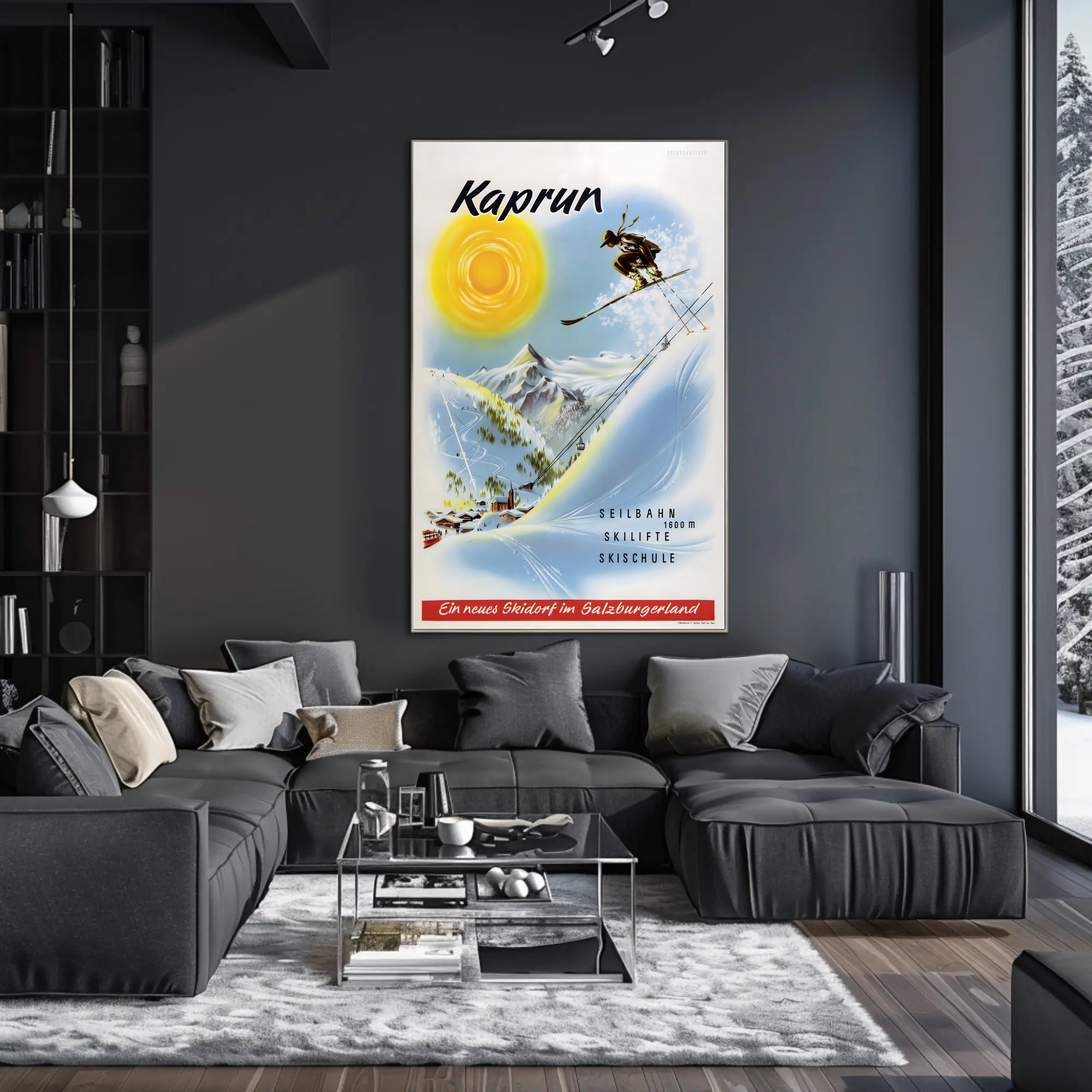 Kaprun Ski Destination Vintage Travel Poster PosterGoat
