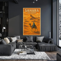 Sahara Desert Adventure Vintage Travel Poster