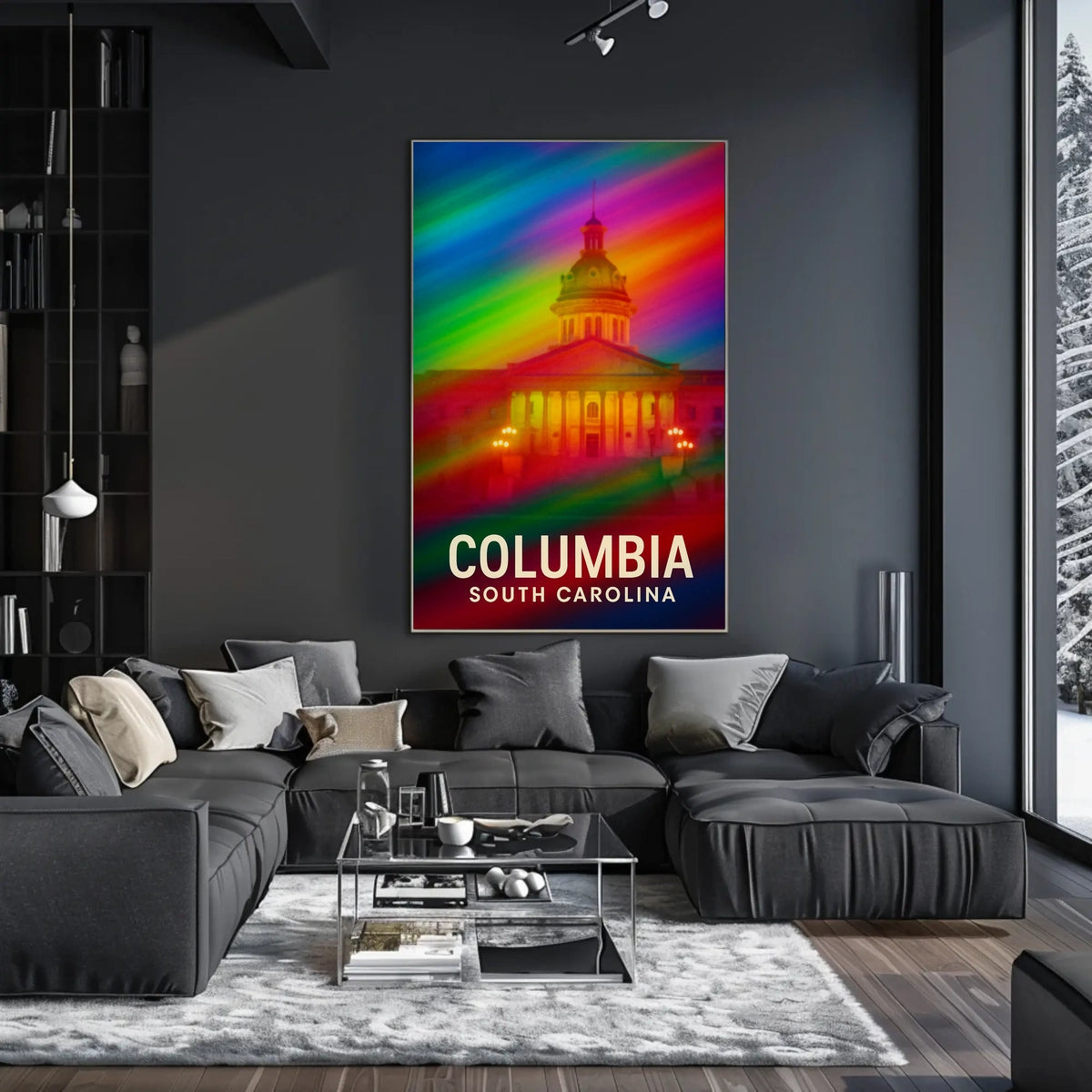 Columbia South Carolina Vibrant Pop Art Poster