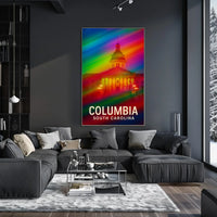 Columbia South Carolina Vibrant Pop Art Poster
