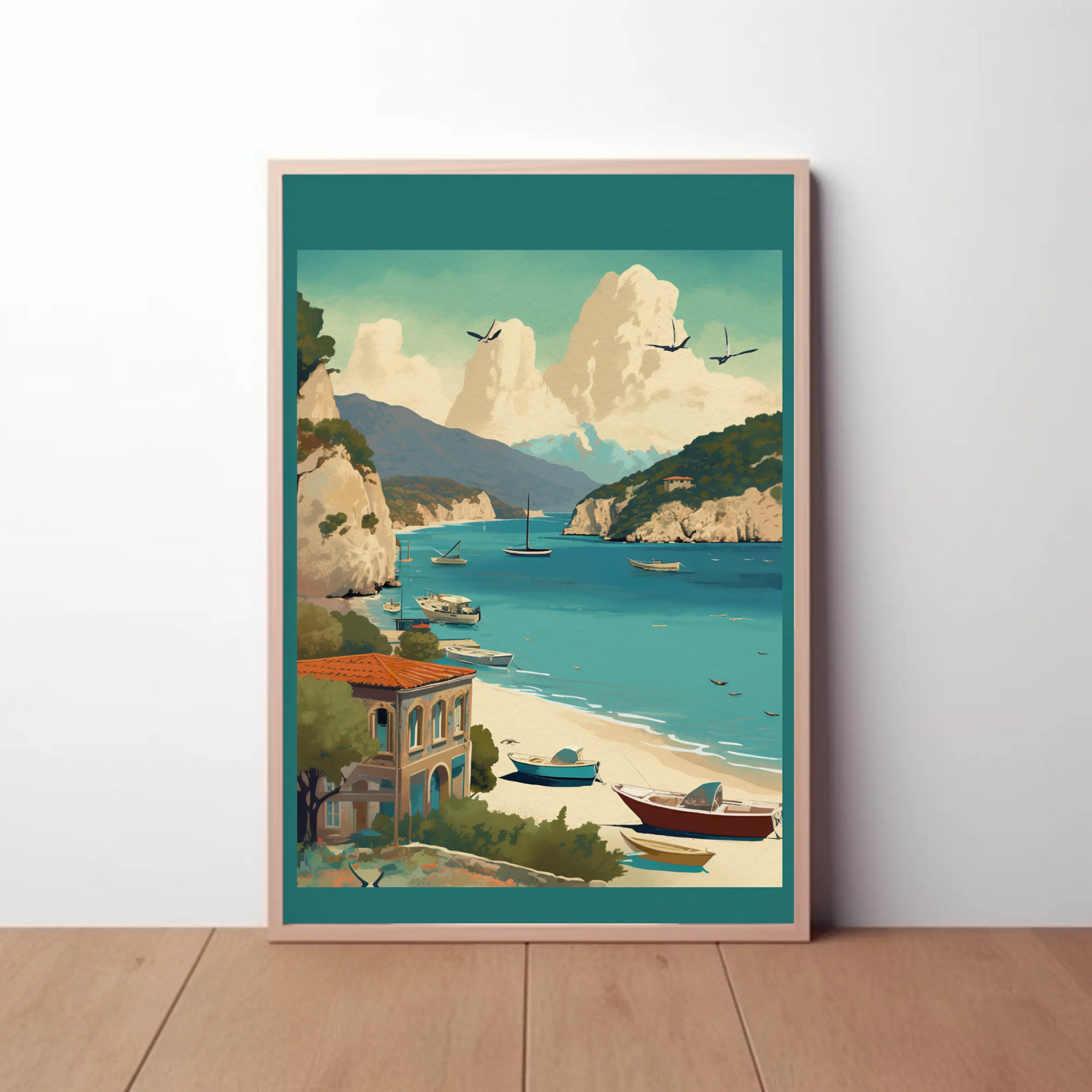 Vintage Parisian Charm: Eiffel Tower & Seine River View Travel Poster