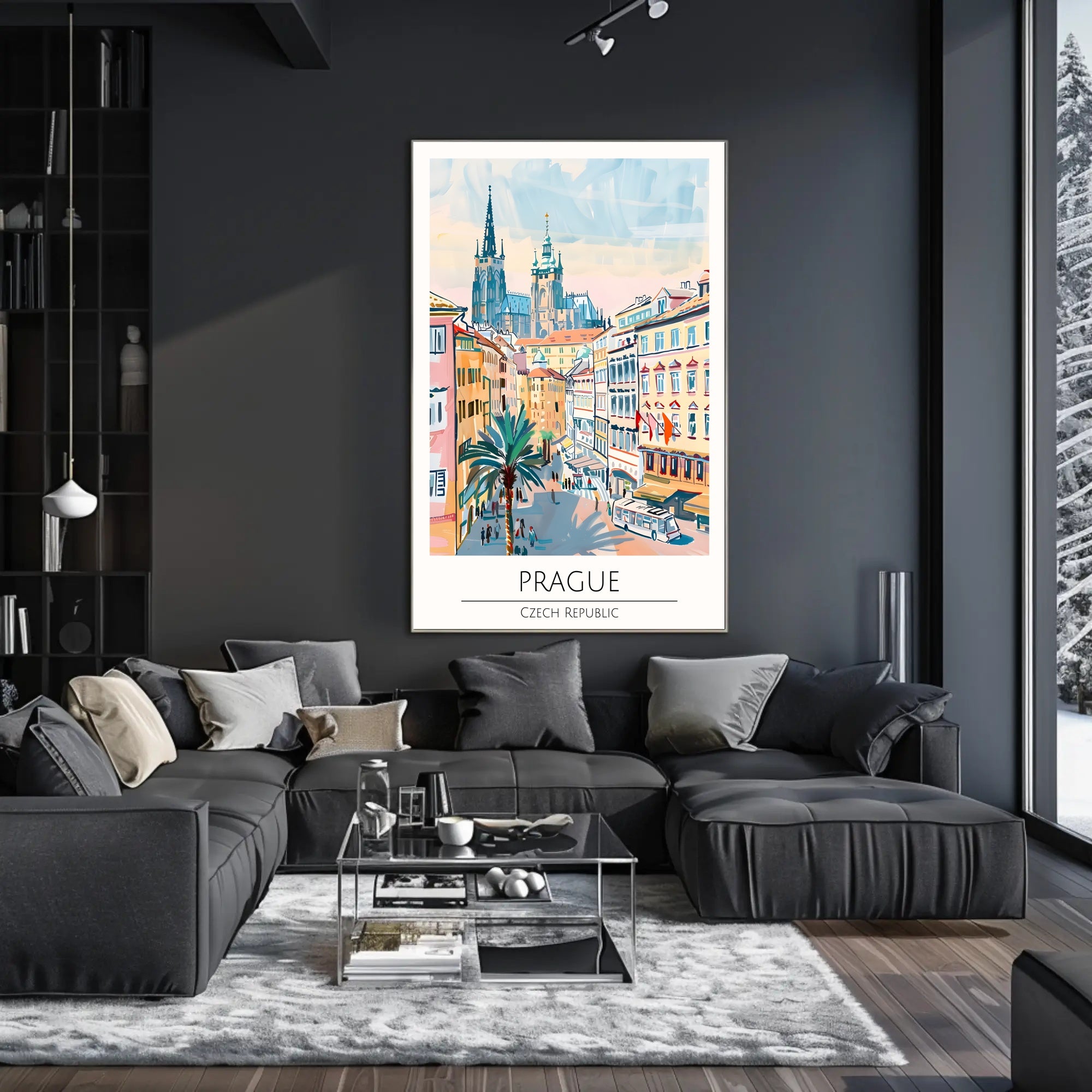 Vibrant Streets of Prague Poster PosterGoat