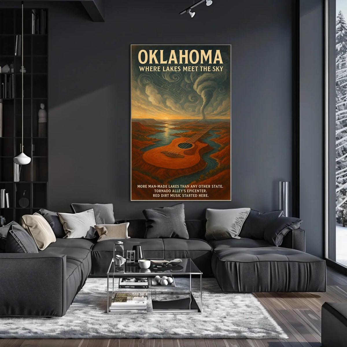 Oklahoma Where Lakes Meet The Sky Poster