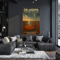 Oklahoma Where Lakes Meet The Sky Poster