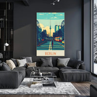 Berlin Skyline Illustration Poster