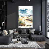 White Sands Watercolor Wall Art Poster